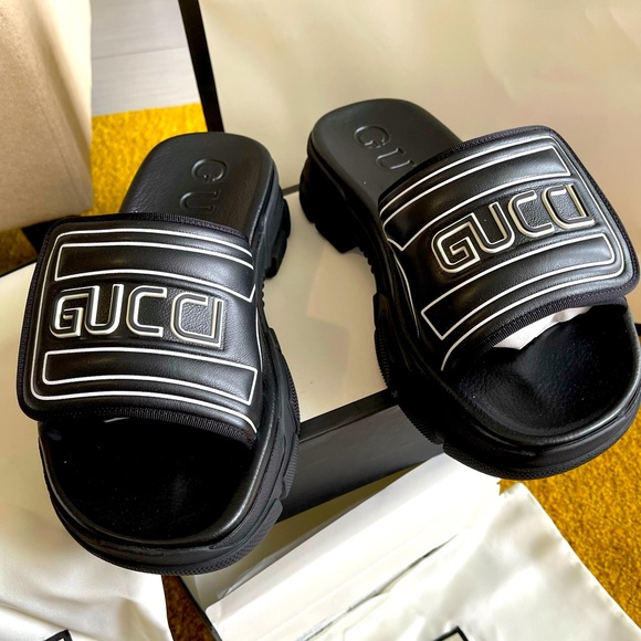 gucci mens slides on sale